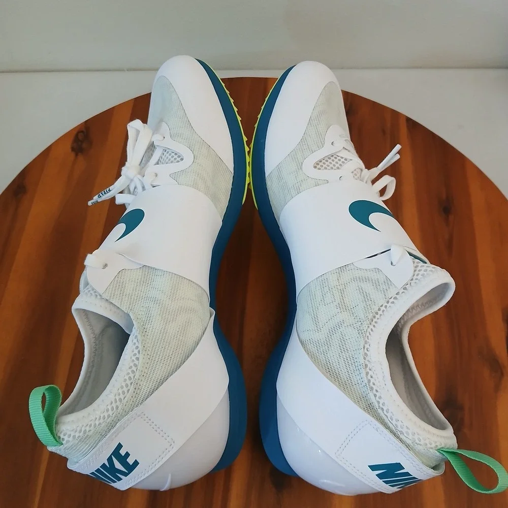 Nike Pole Vault Elite Mens 13‎ White Bright Spruce PV Track Shoes FZ9649-100